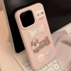 Pink and tender ins style dog 16pro max iPhone 17 phone case 13 Cute three-dimensional iPhone 15 suitable Specification image